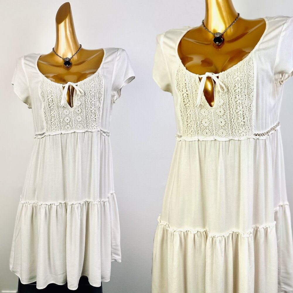 Vintage y2k boho dress prairie mini sundress